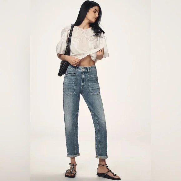 Anthropologie The Wanderer Mid-Rise Relaxed Jeans by Pilcro - Picture 2 of 8